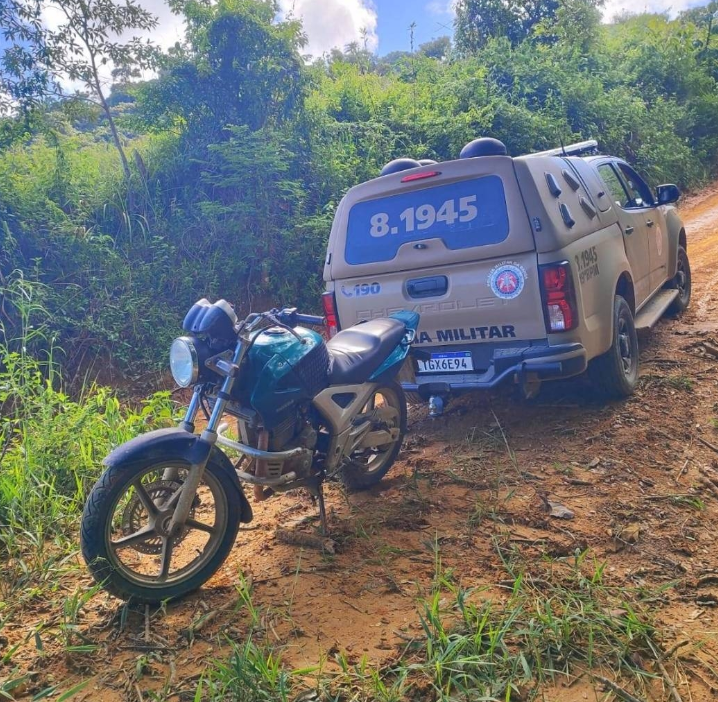 Polícia localiza motocicleta com registro de roubo após ação na zona rural de Nova Ibiá
